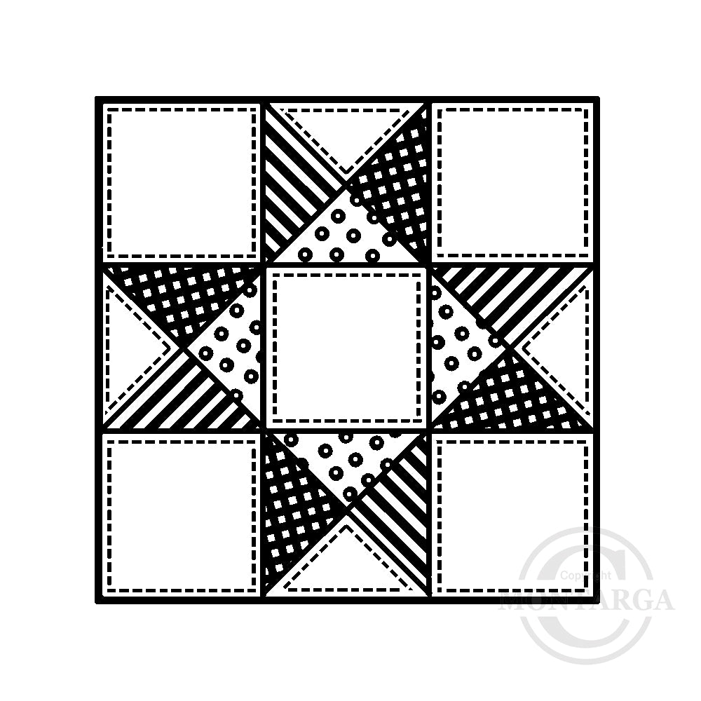 2656 C - Patchwork Rubber Stamp