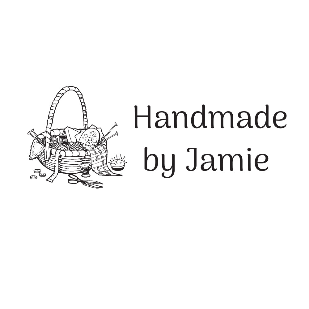 2660 B Knitting and Sewing Basket - Personalised Rubber Stamp