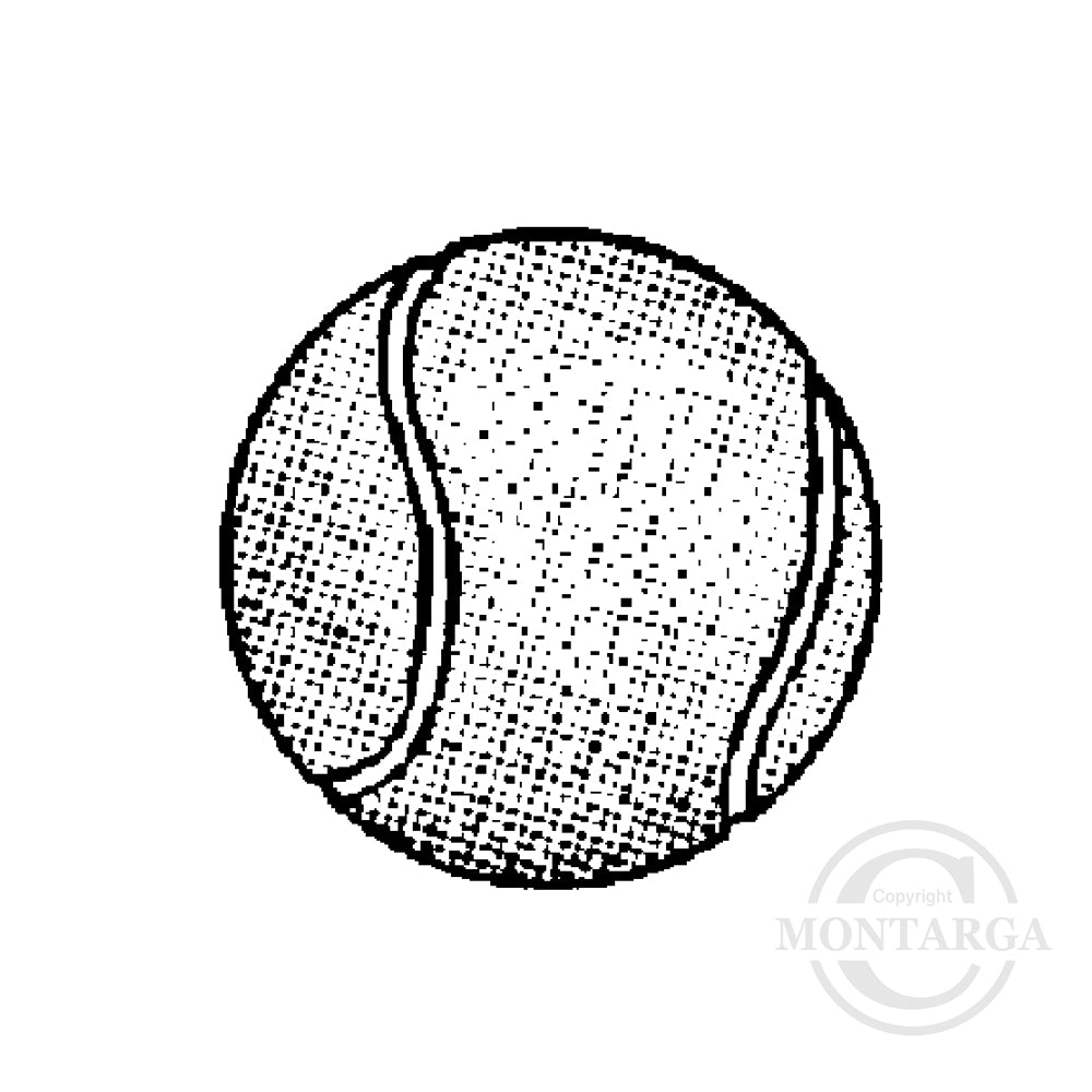 2671 Tenis Ball Rubber Stamp