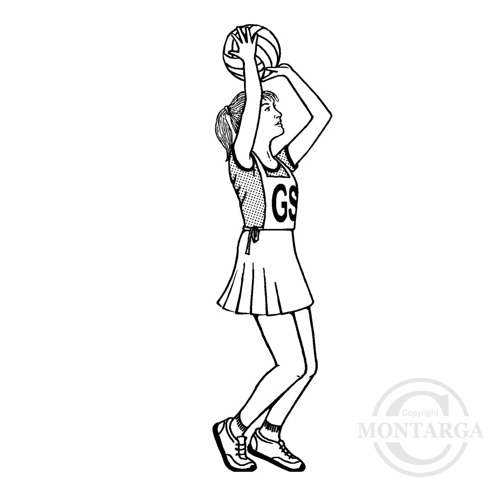 2679 BB - Netball Player Rubber Stamp
