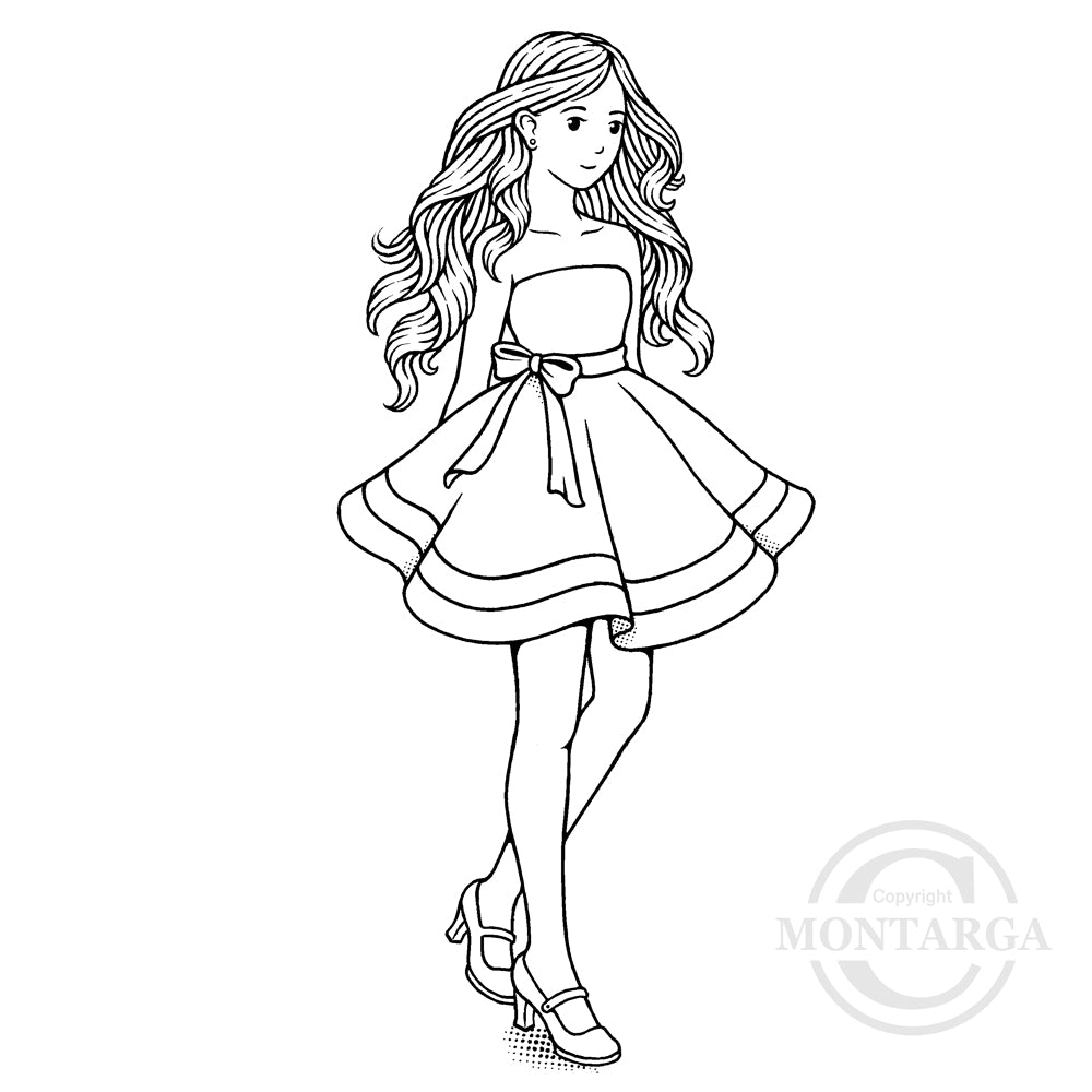 2697 GGG - Sweet Girl Rubber Stamp