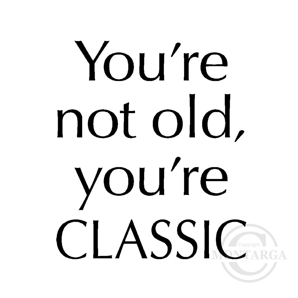 2733 C - You're Classic Wording Rubber Stamp