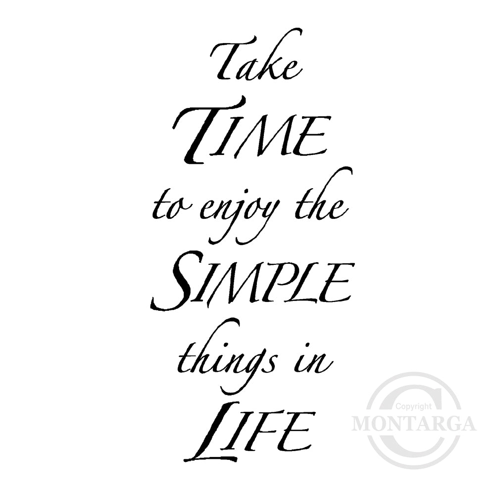 2736 FF - Simple Things In Life Wording Rubber Stamp