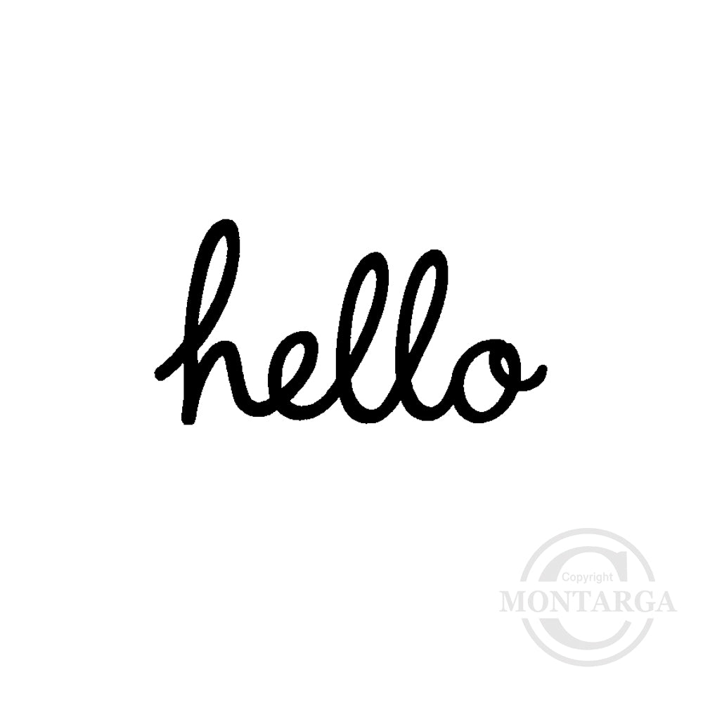 2751 A - Hello Wording Rubber Stamp