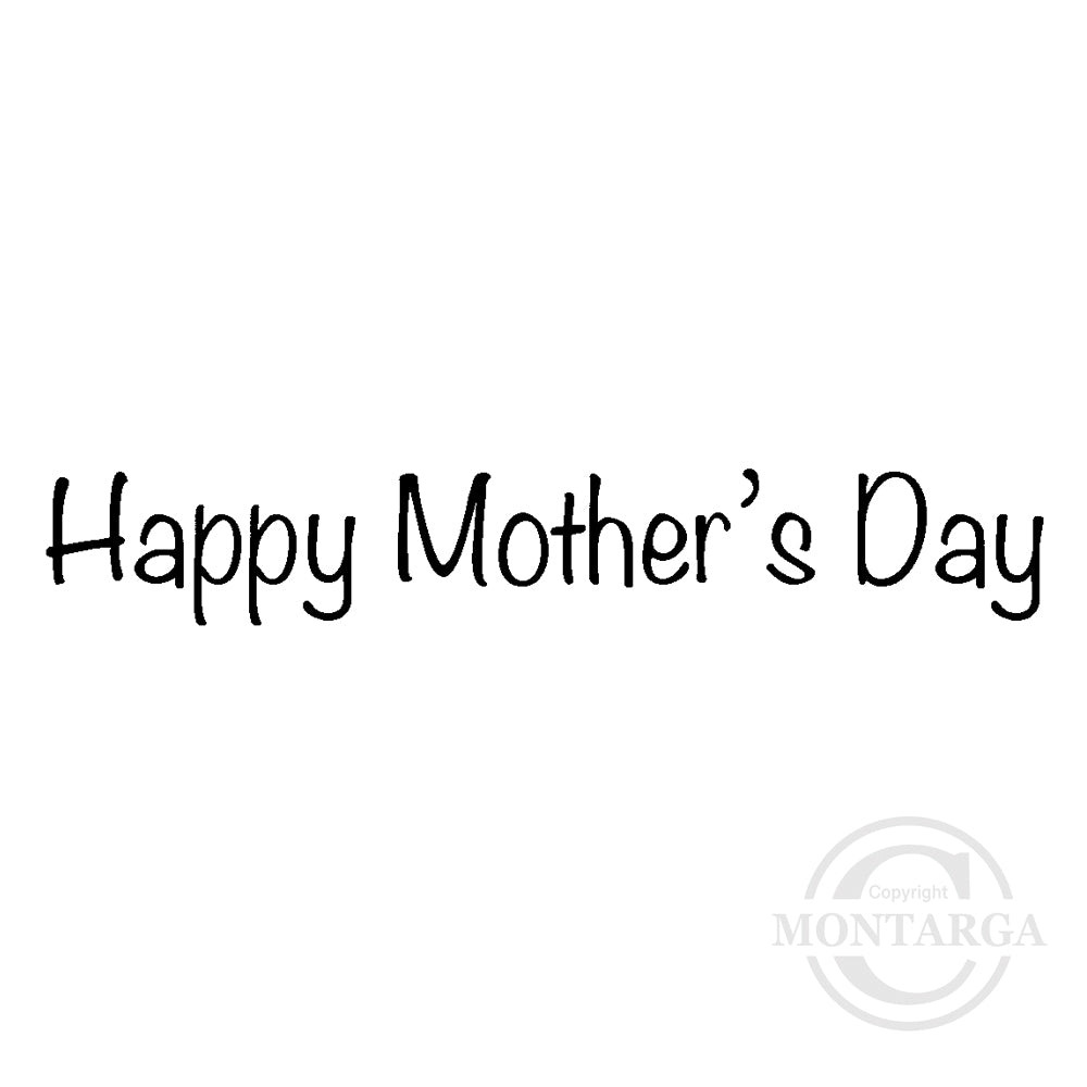2753 B - Mother's Day Wording Rubber Stamp