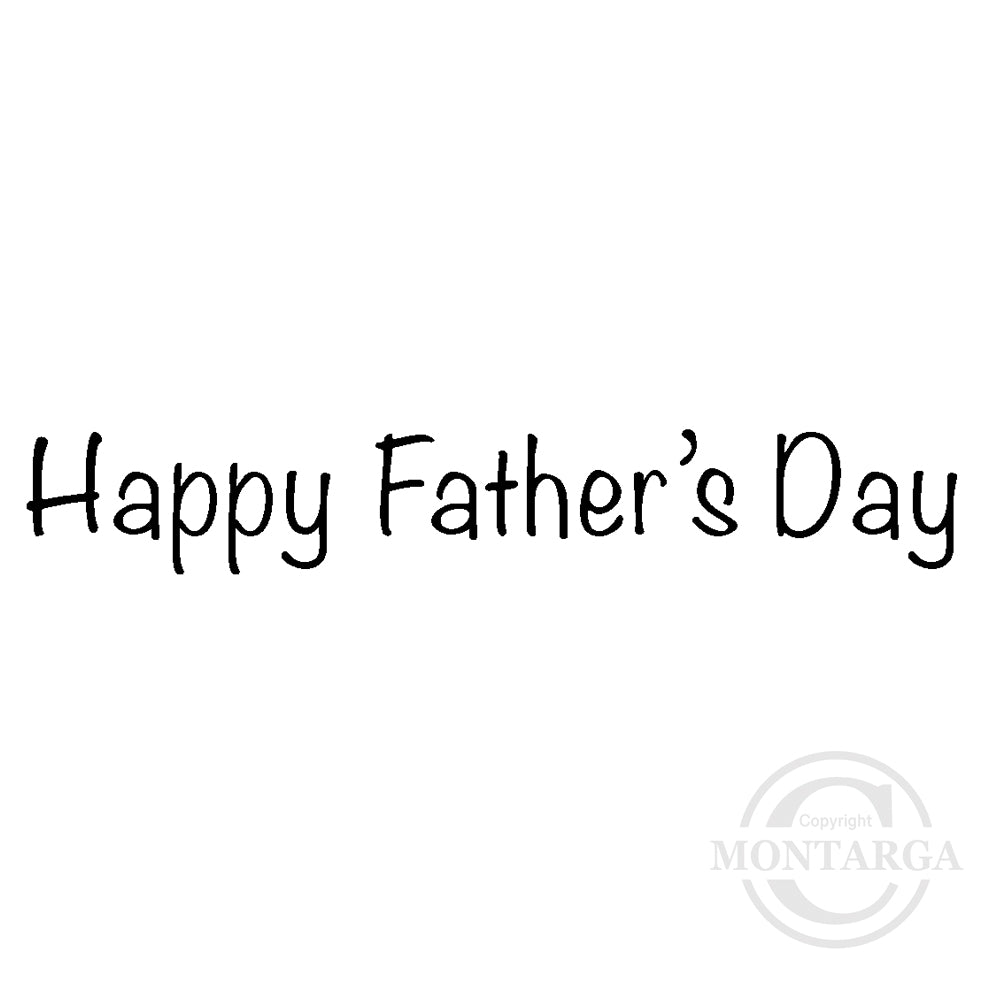 2754 B - Happy Father's Day Wording Rubber Stamp