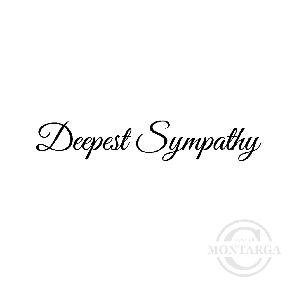 2756 B - Deepest Sympathy Wording Rubber Stamp