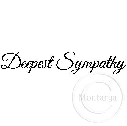 2756 B - Deepest Sympathy Wording Rubber Stamp
