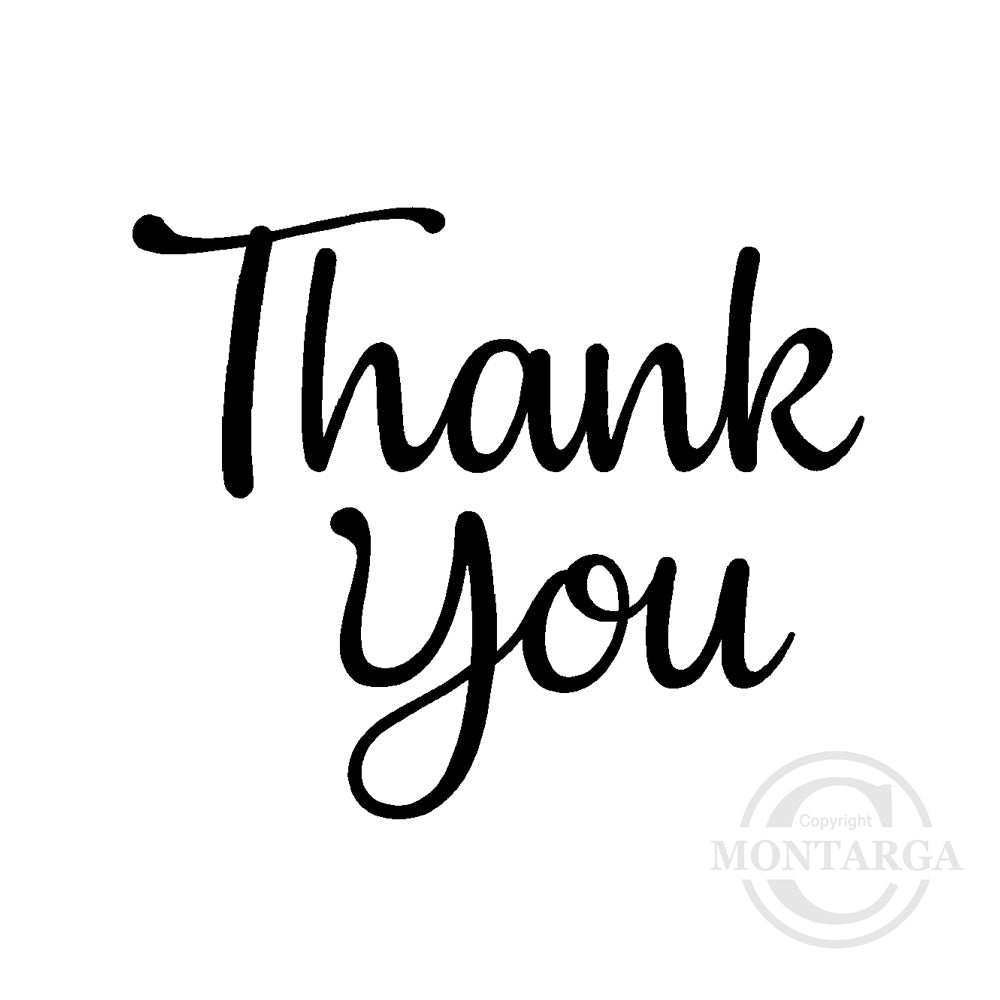 2795 D - Thank You Wording Rubber Stamp
