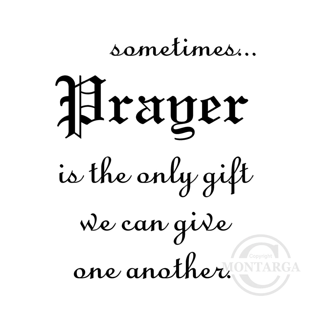 2813 D - Prayer Wording Rubber Stamp