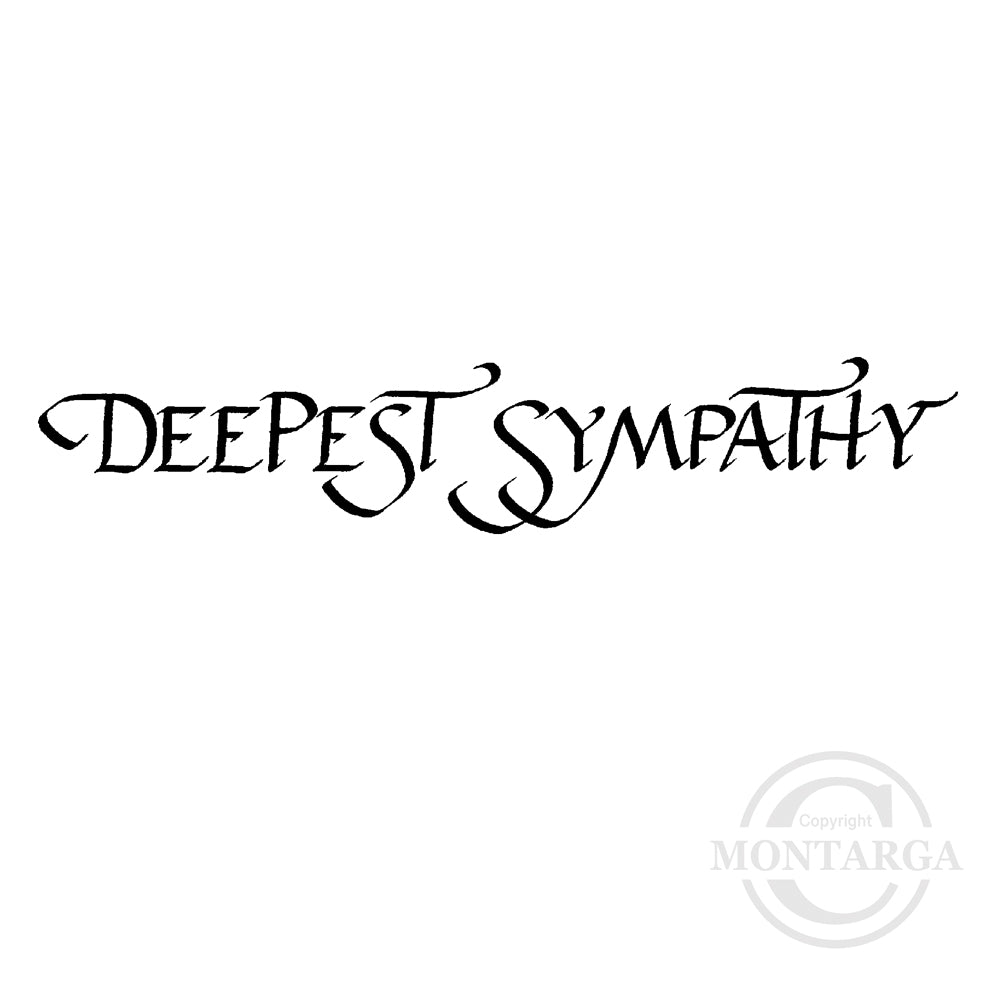 2816 BB - Deepest Sympathy Wording Rubber Stamp
