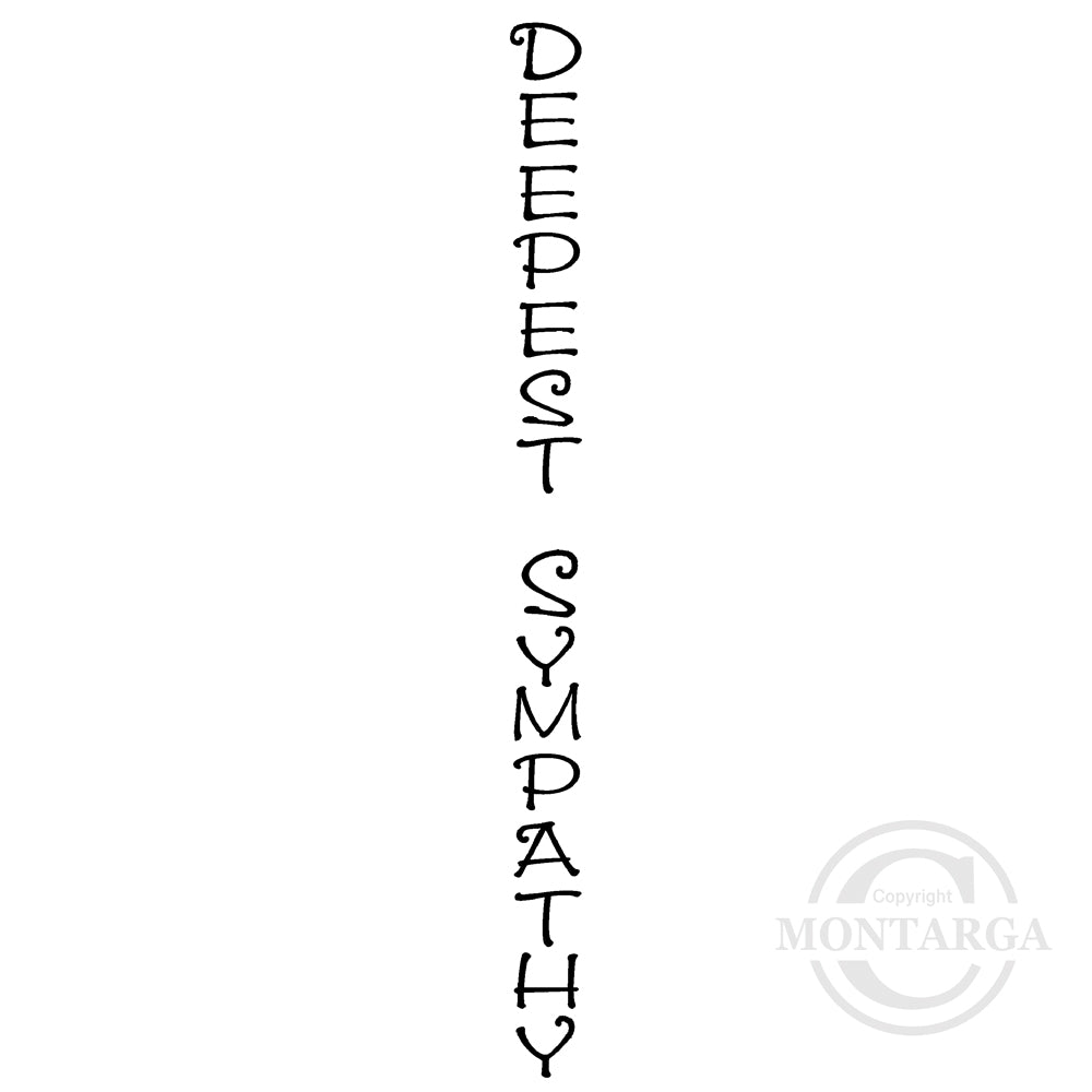 2826 BBB - Deepest Sympathy Wording Rubber Stamp