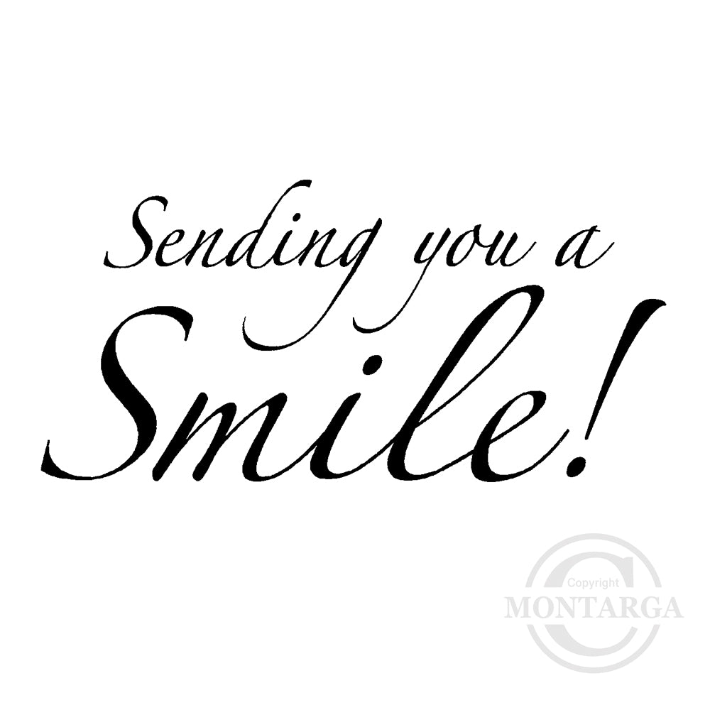 2834 E - Sending You a Smile Wording Rubber Stamp