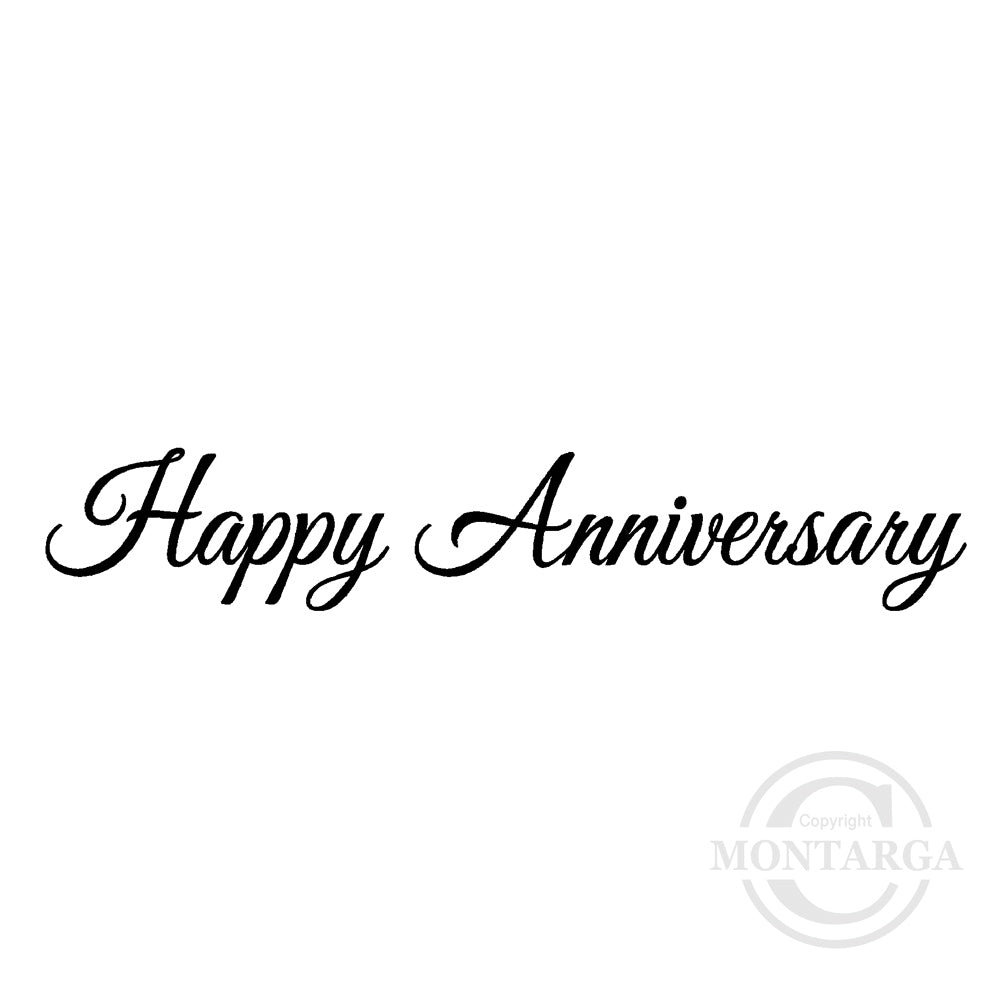 2842 BB - Happy Anniversary Wording Rubber Stamps