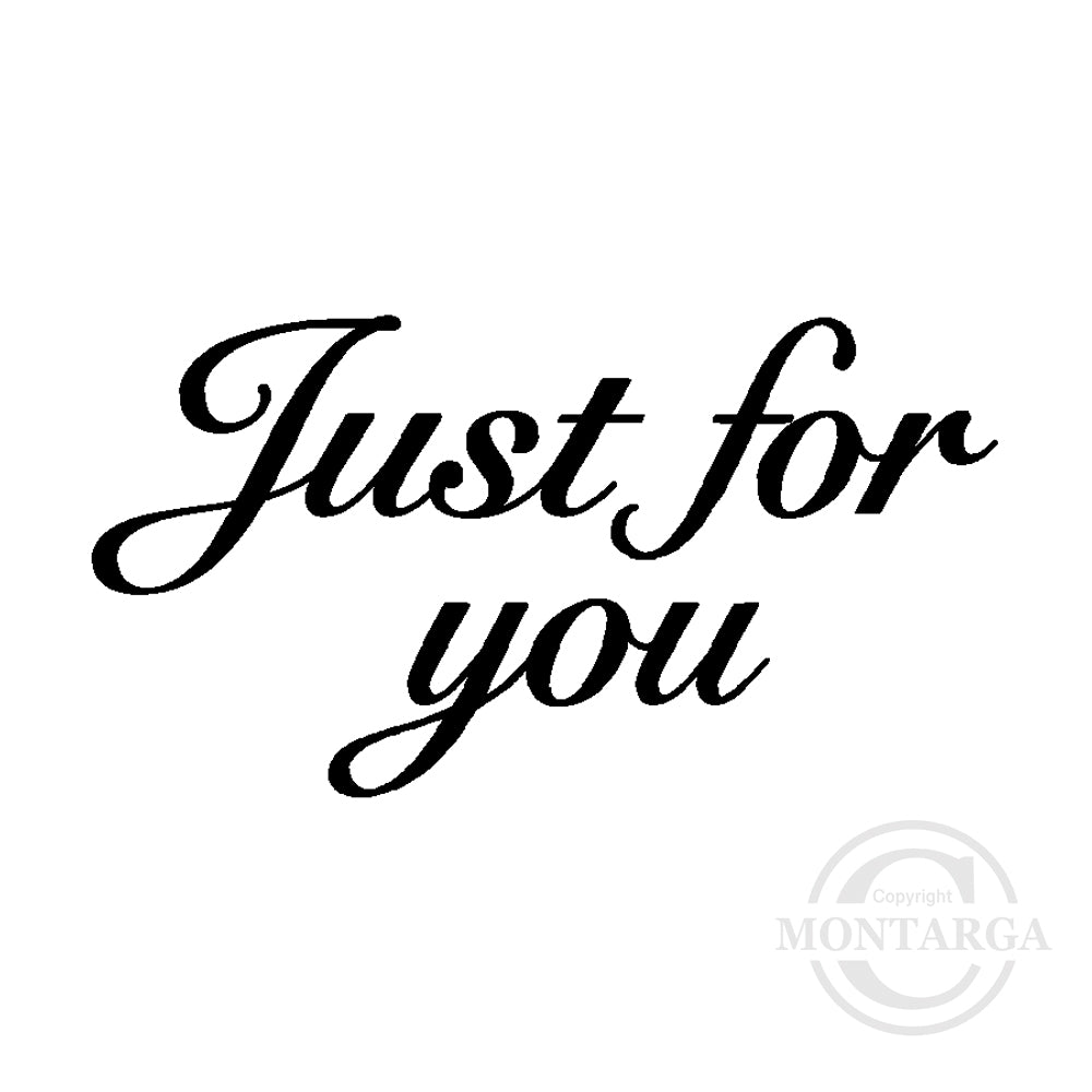 2843 B - Just For You Wording Rubber Stamp