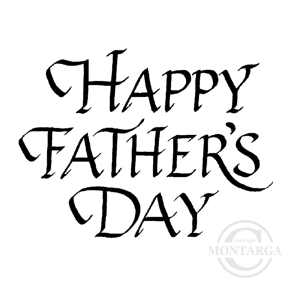 2921 F - Father's Day Wording Rubber Stamp