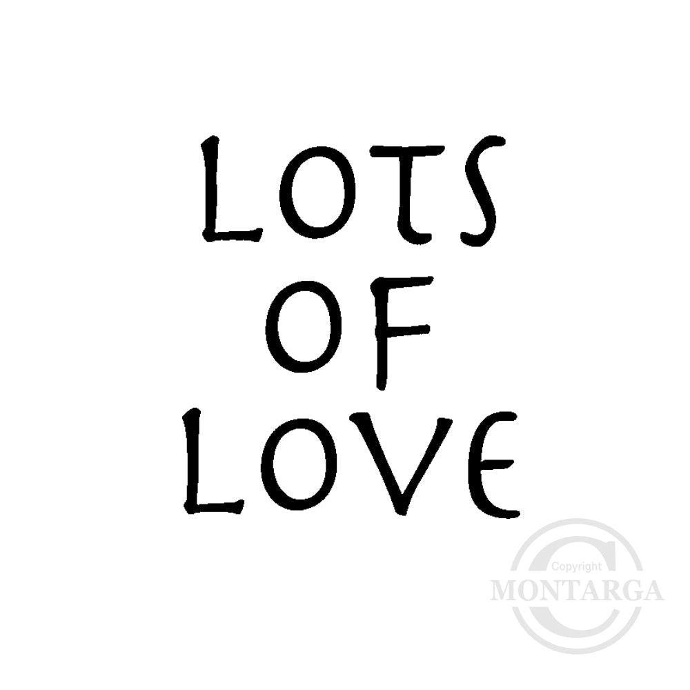 2970 A - Lots Of Love Wording Rubber Stamp