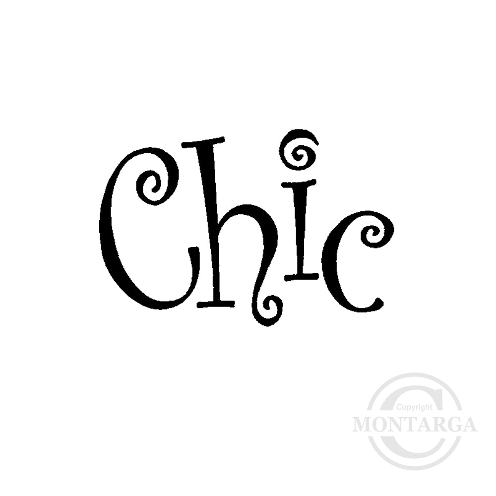 2989 A - Chic Wording Rubber Stamp