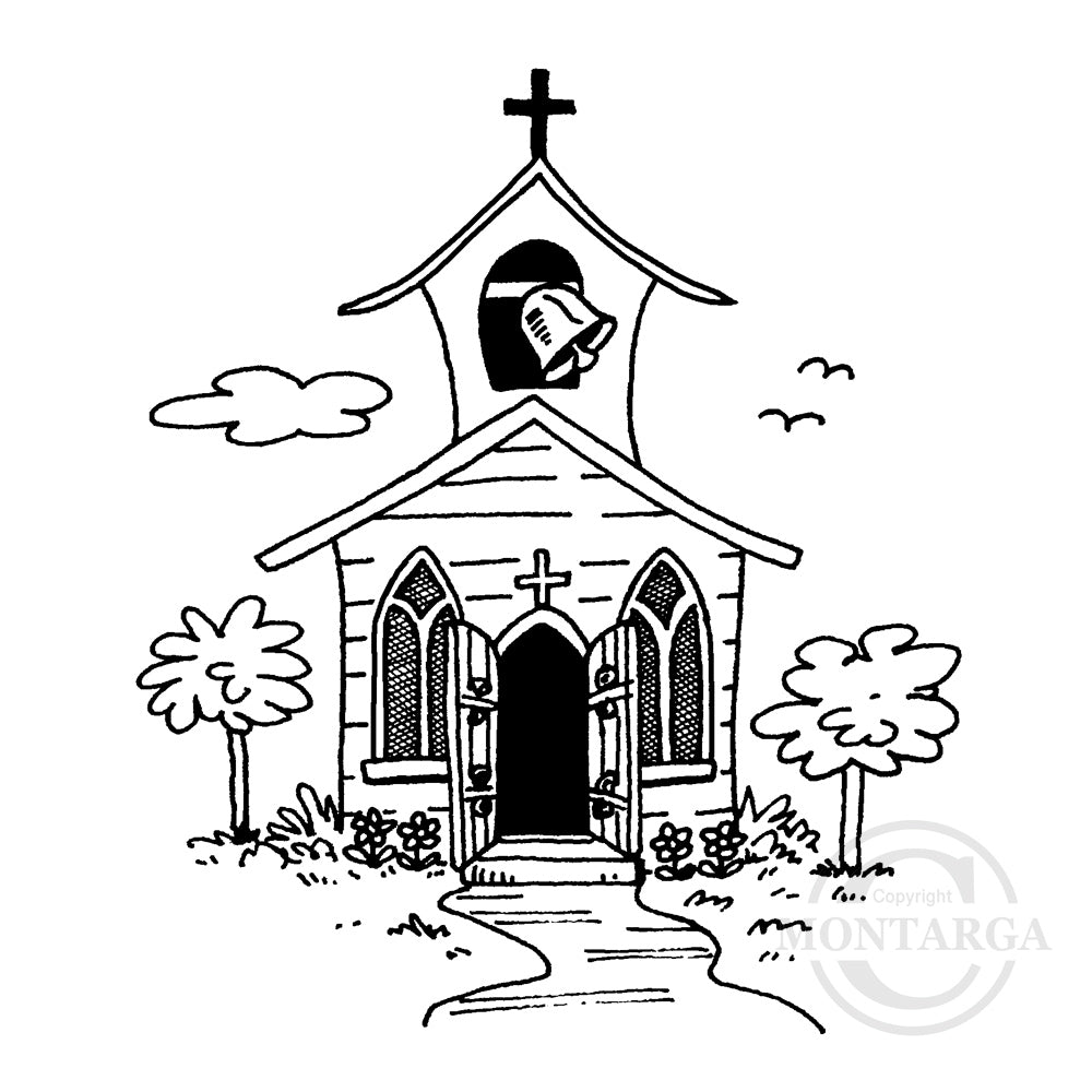 3009 G - Church Rubber Stamp