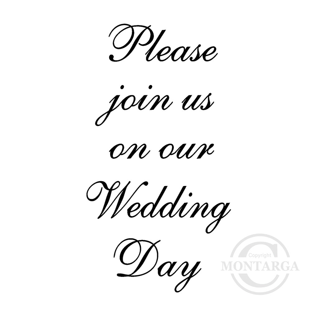 3011 FF - Please Join Us Wording Rubber Stamp