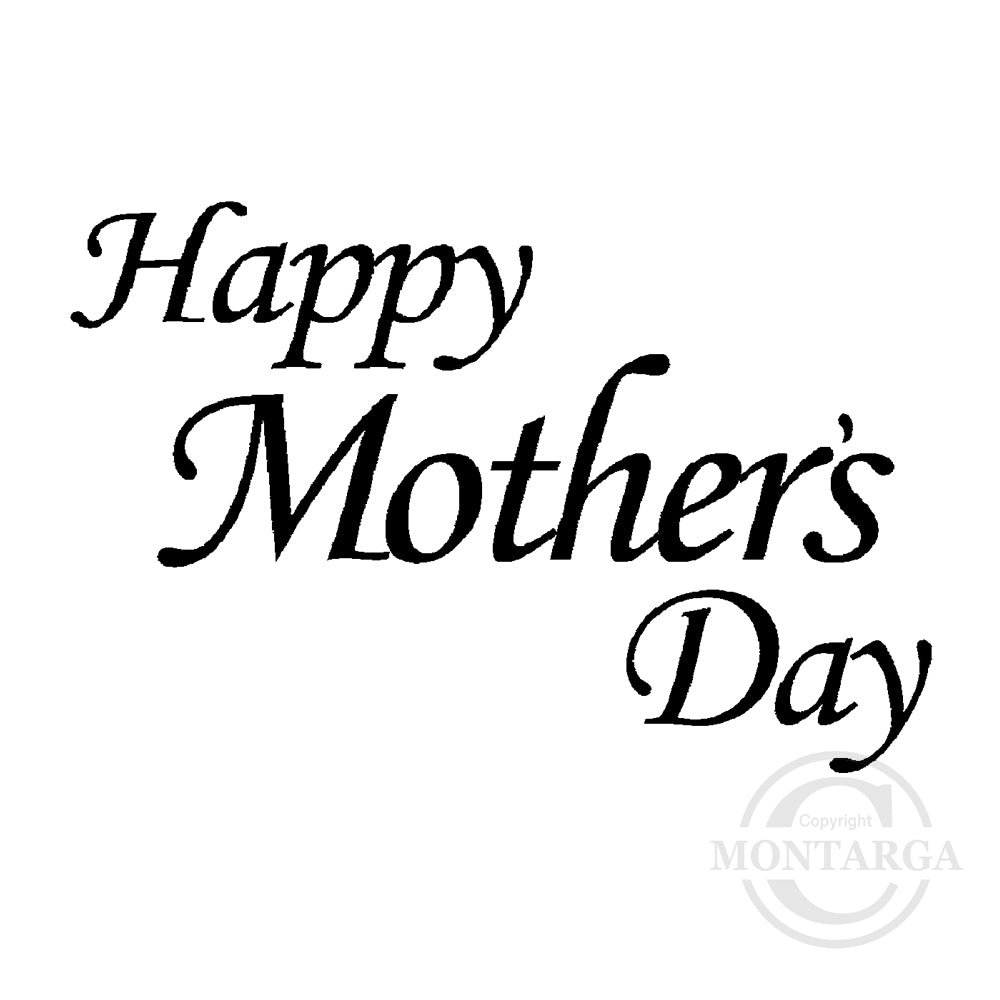 3031 E - Mother's Day Wording Rubber Stamp