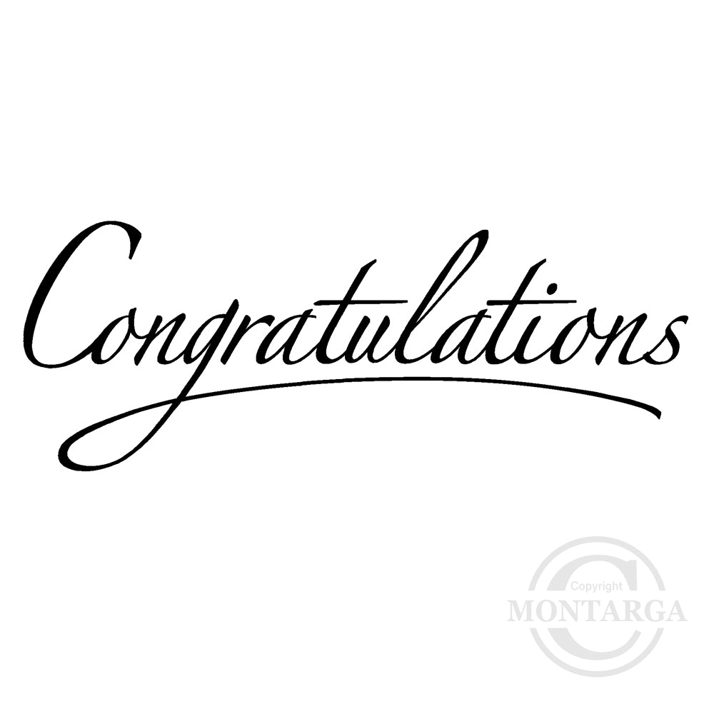 3035 FF - Congratulations Wording Rubber Stamp