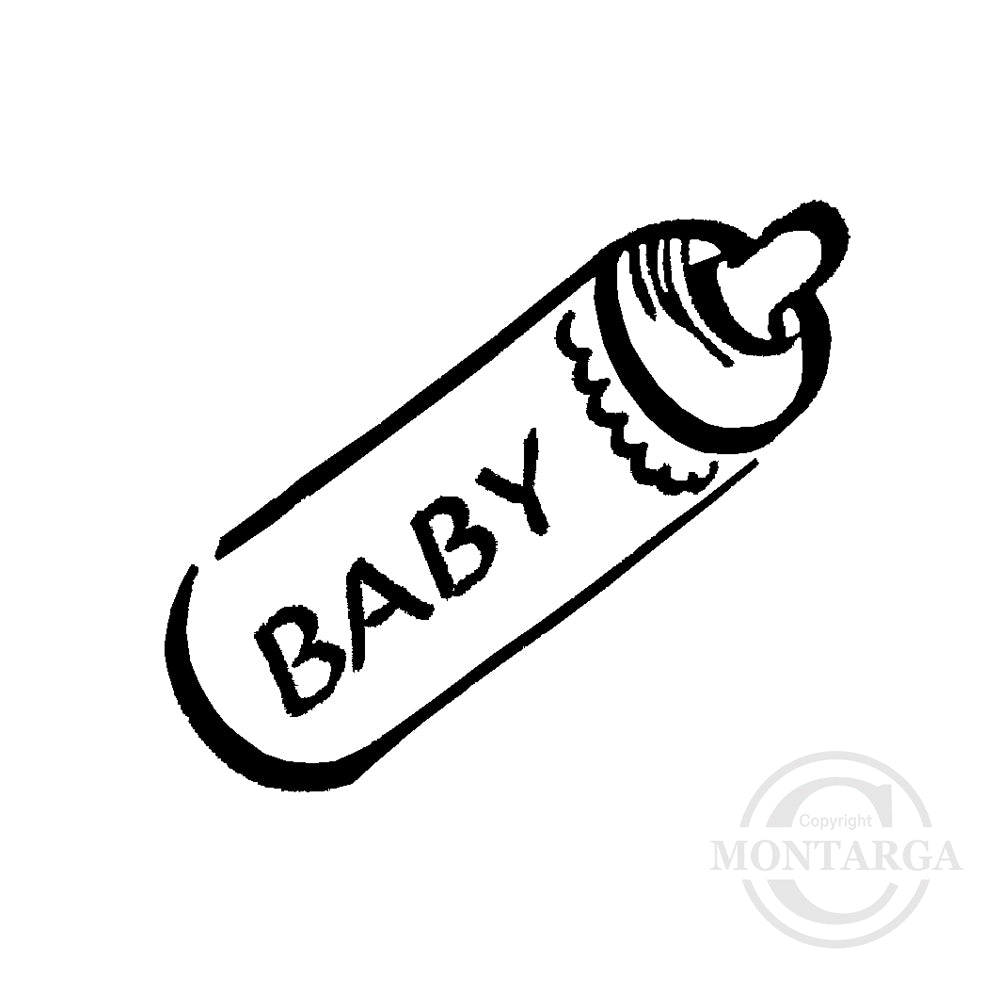 3102 A - Baby Bottle Rubber Stamp