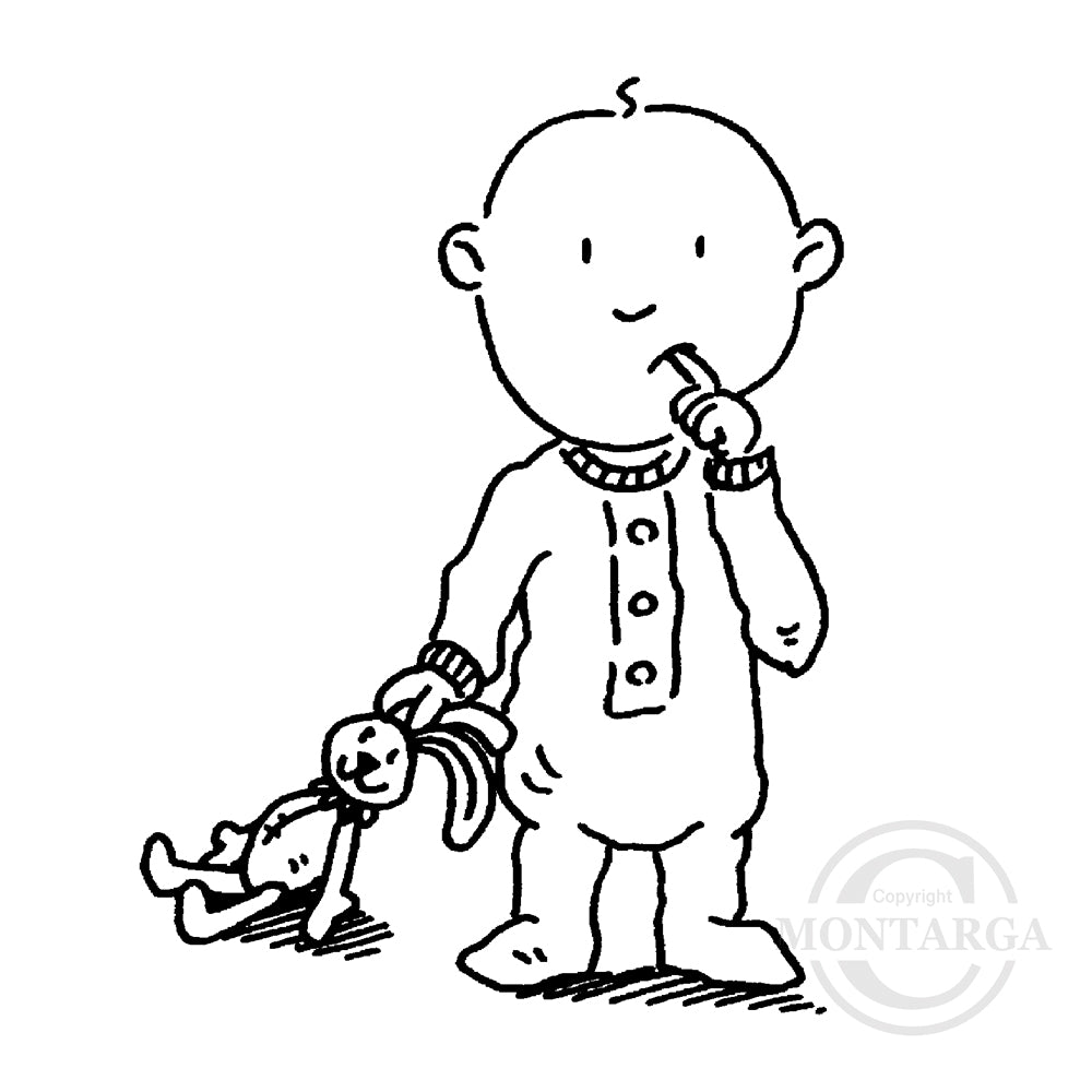 3120 F - Baby Rubber Stamp