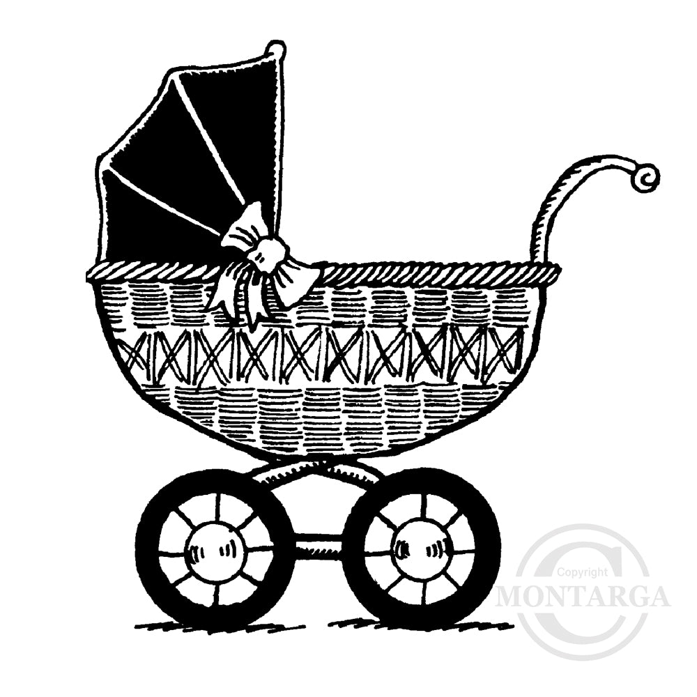 3126 F - Pram Rubber Stamp