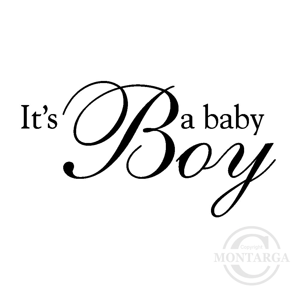 3129 B - Baby Boy Wording Rubber Stamp
