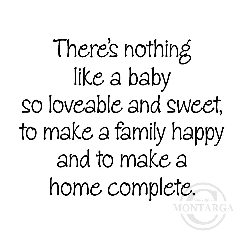 3131 F - Nothing Like a Baby Wording Rubber Stamp