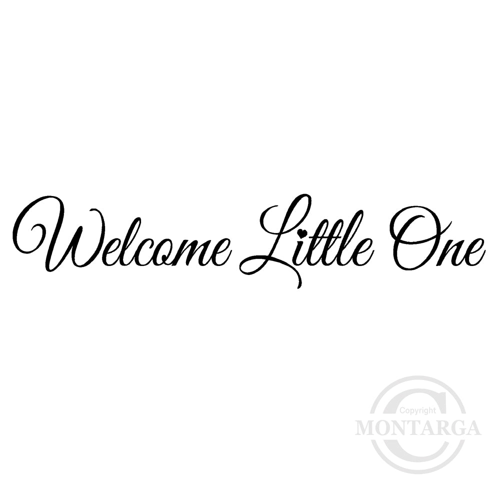 3141 BB - Welcome Little One Wording Rubber Stamp