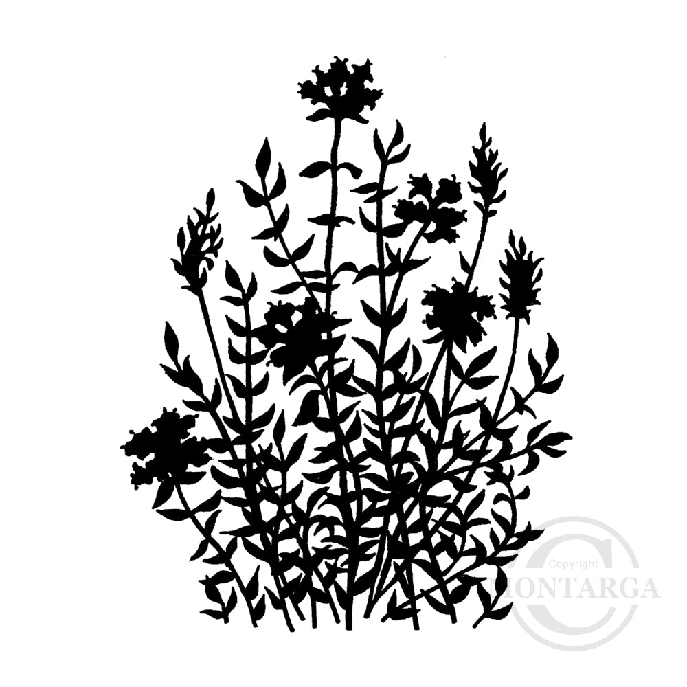 3267 F - Wildflowers Rubber Stamp