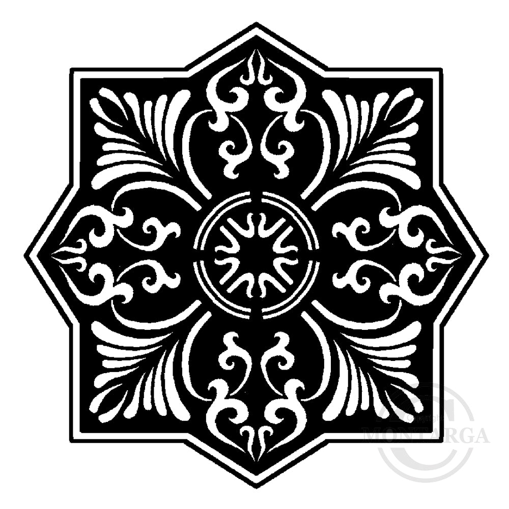 3332 G - Square Pattern Rubber Stamp