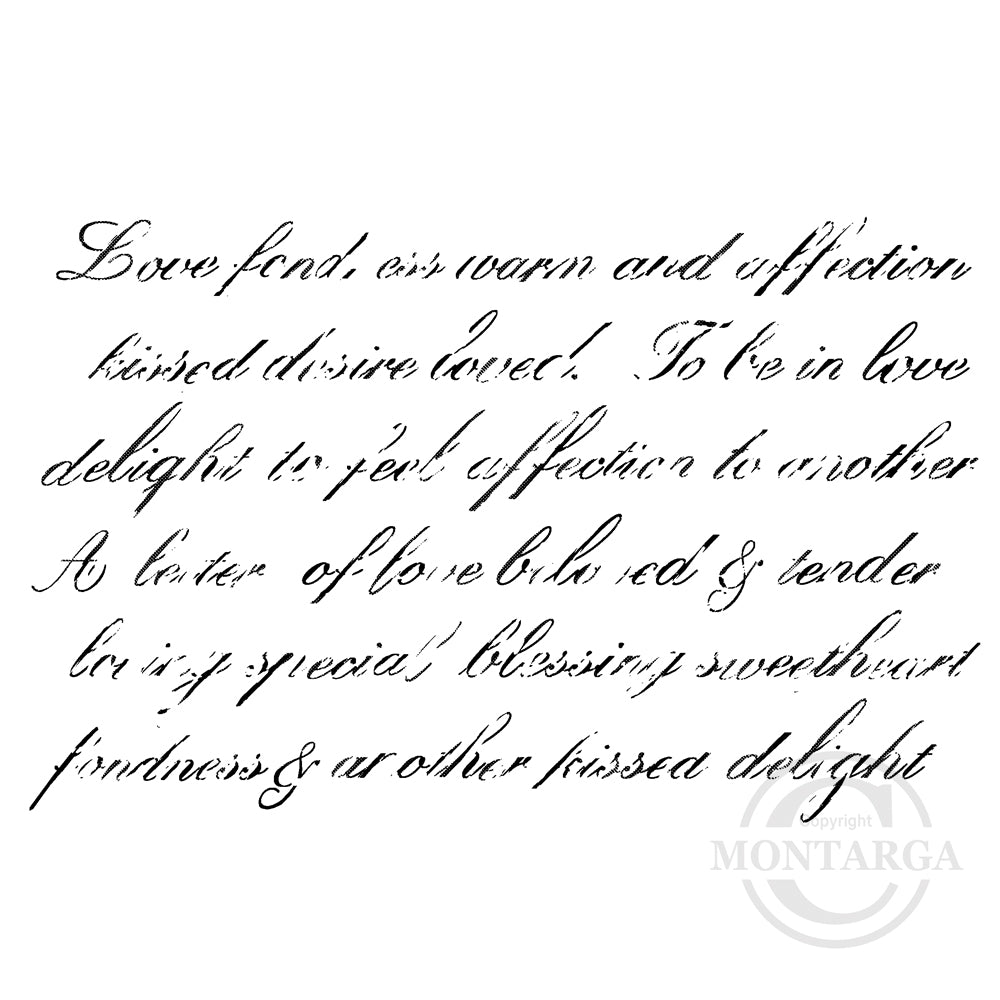 3337 GG Script Writing Background Rubber Stamp