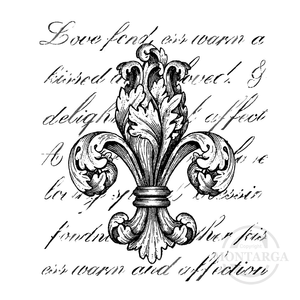 3355 G - Fleur de Lis Rubber Stamp