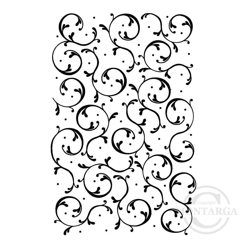 3369 GG - Swirls Background Rubber Stamp
