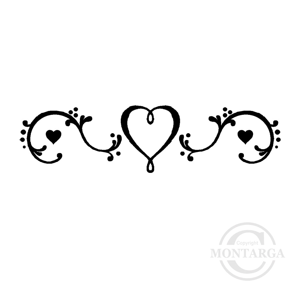 3370 B - Heart Pattern Rubber Stamp