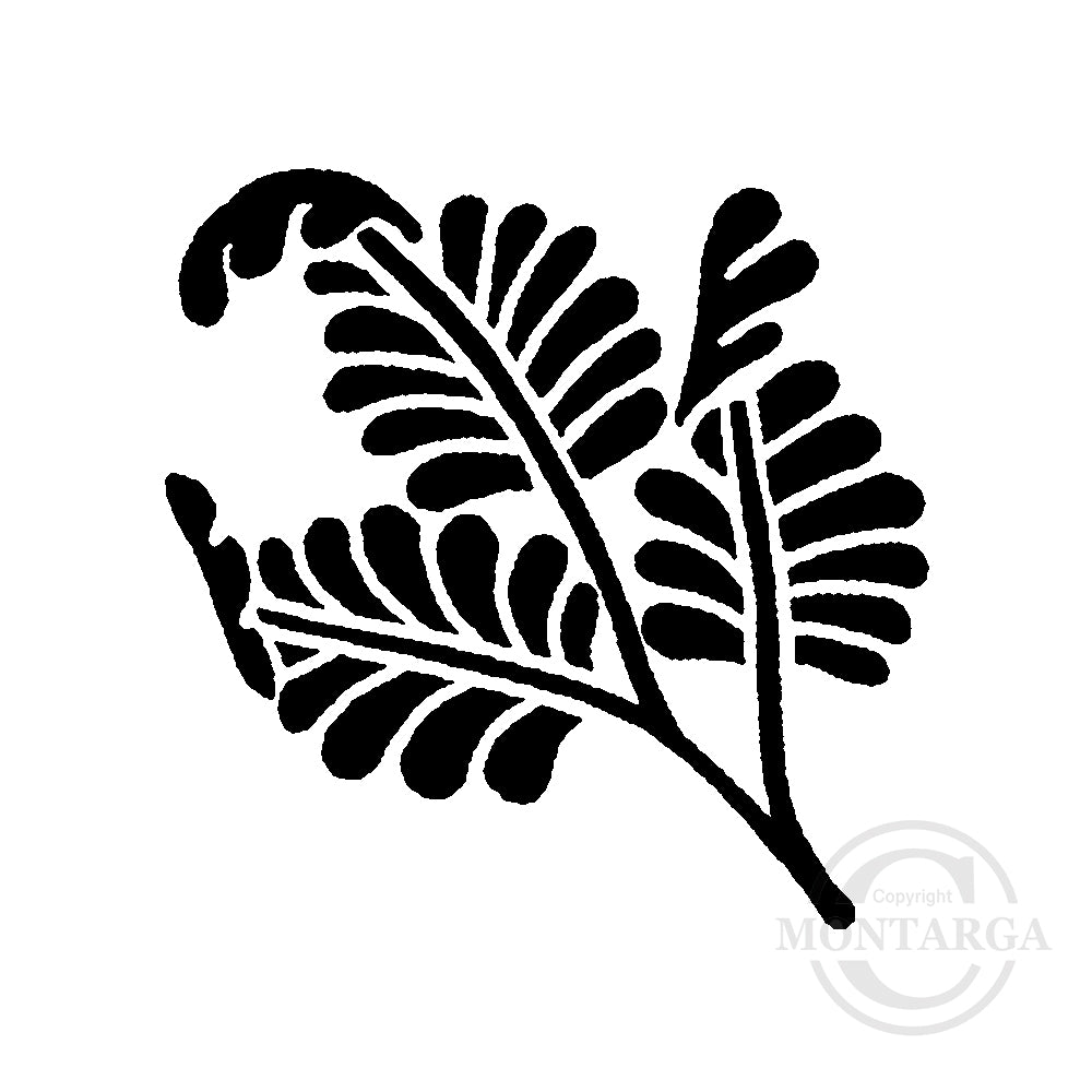 3389 A - Leaves Rubber Stamp