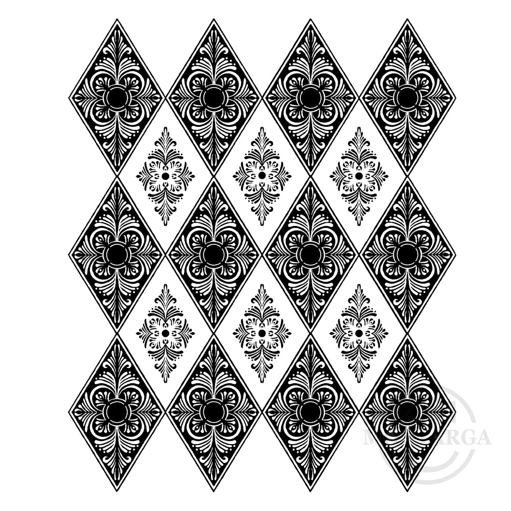 3392 I - Diamond Pattern Rubber Stamp