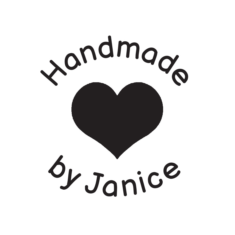 3424 A Solid Heart - Personalised Rubber Stamp