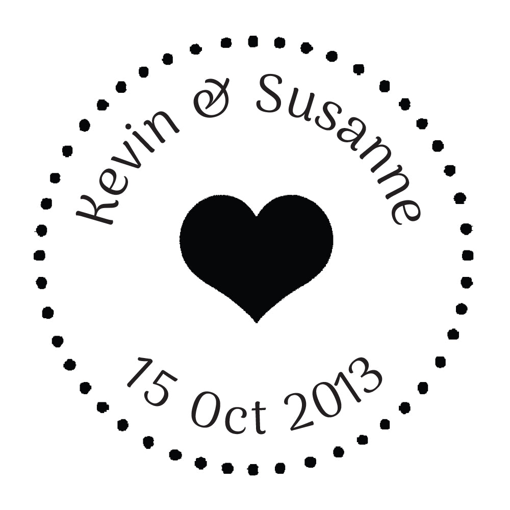 3434 C or F  - Personalised Wedding Rubber Stamp
