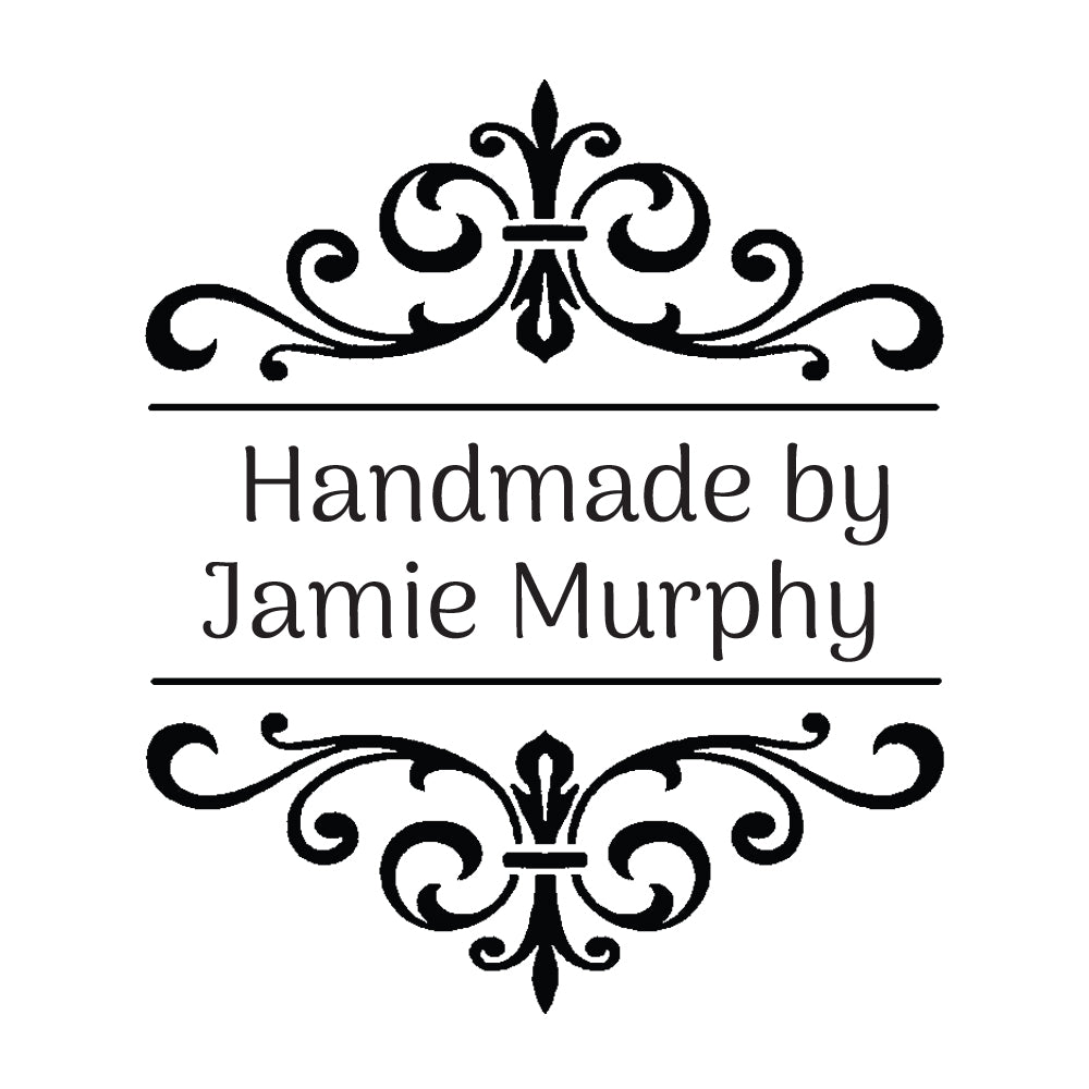 3435 C Flourish Frame - Personalised Rubber Stamp