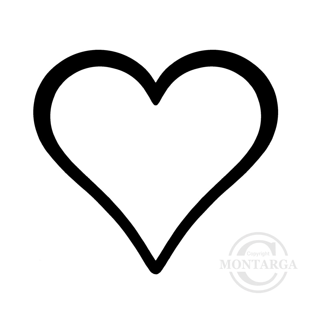 3439 C - Outline Heart Rubber Stamp