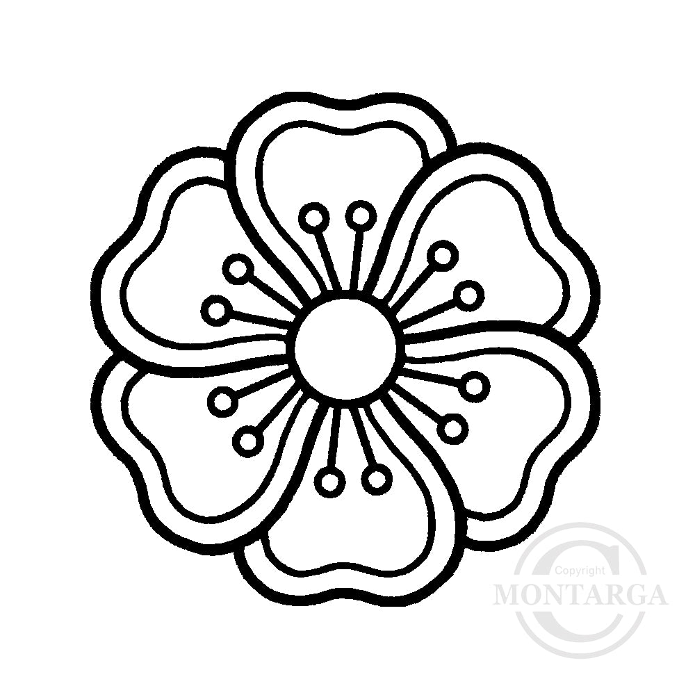 3441 C - Layering Flower Rubber Stamp