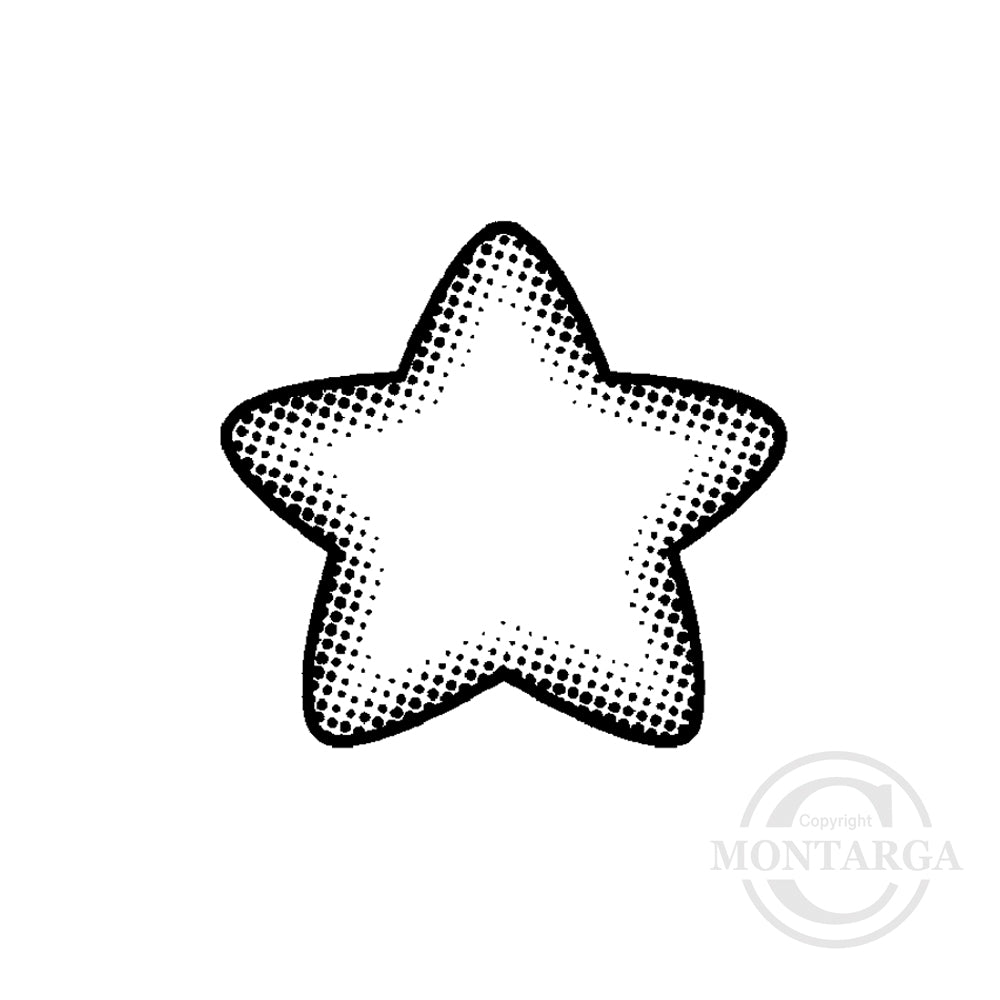 3451 A - Star Rubber Stamp