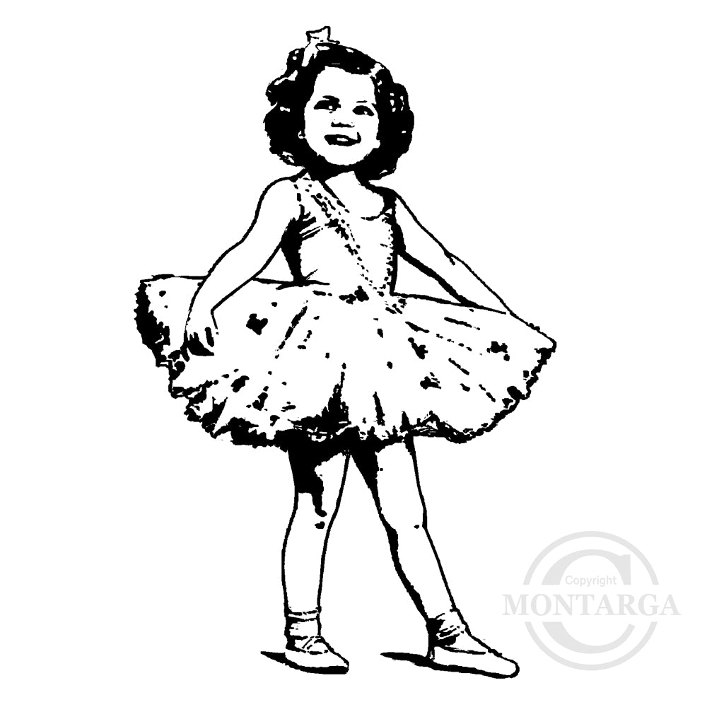 3530 G - Ballet Girl Rubber Stamp