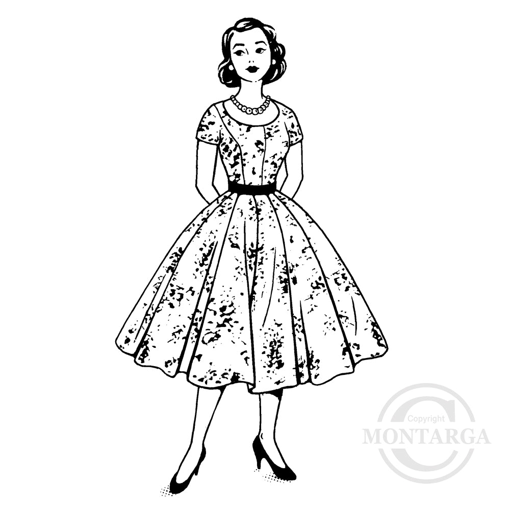 3543 GG - Elegant Lady Rubber Stamp