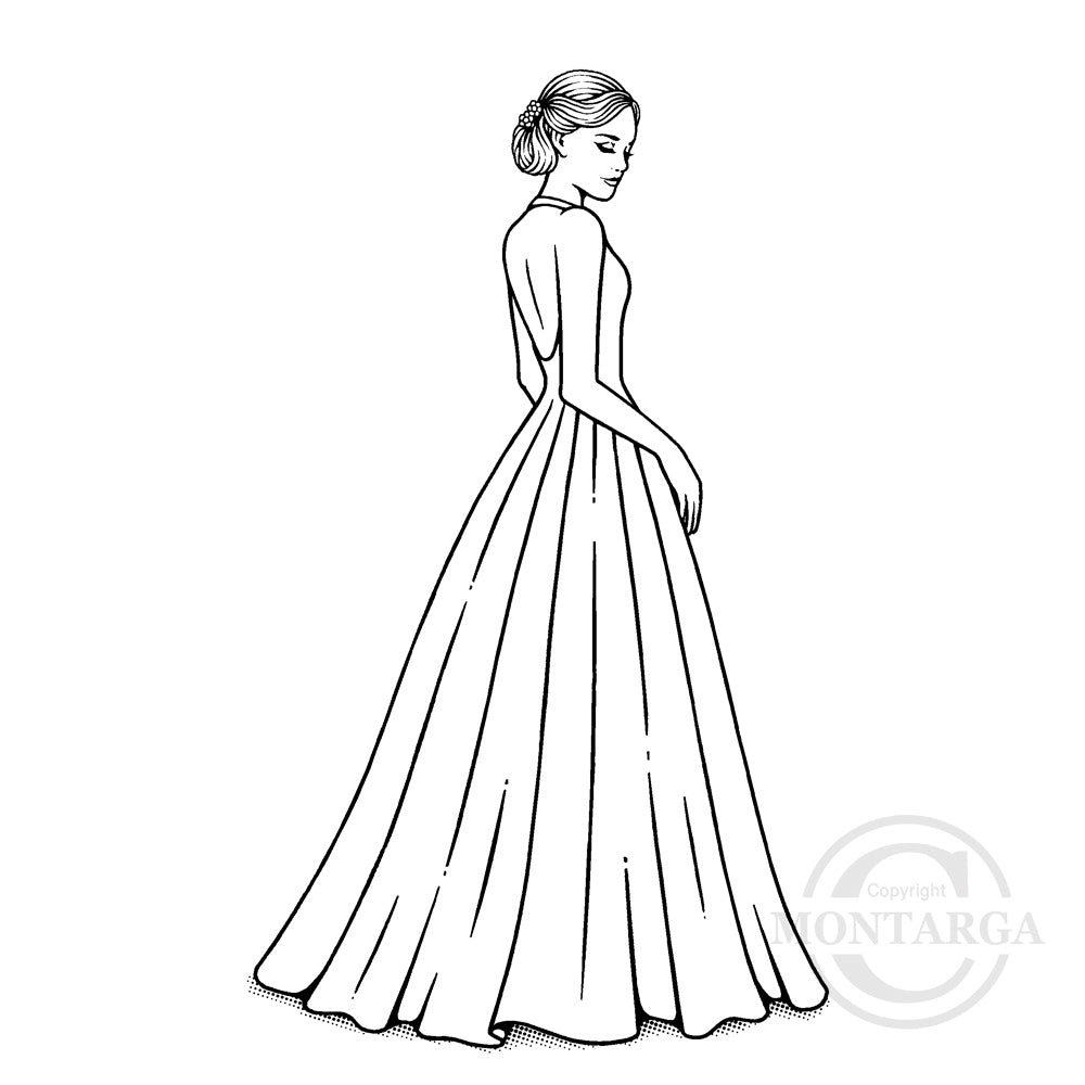 3560 GGG - Elegant Lady Rubber Stamp