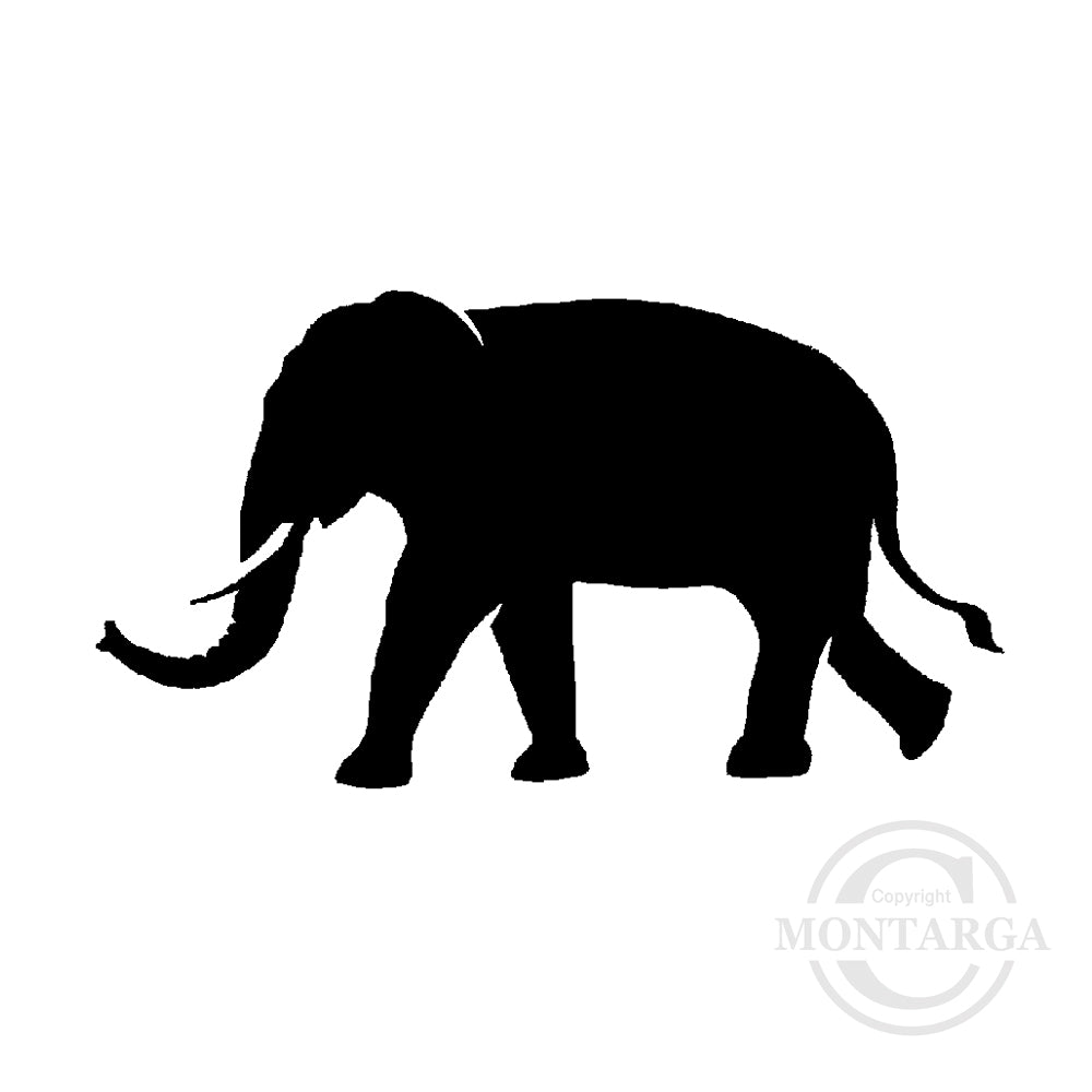 3604 B - Elephant Silhouette Rubber Stamp